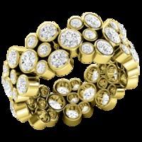 A lovely scattered diamond set ladies ring in 18ct yellow gold