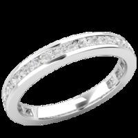 A stylish Round Brilliant Cut diamond eternity/wedding ring in 9ct white gold
