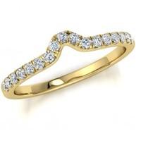 A Round Brilliant Cut diamond set wedding/eternity ring in 18ct yellow gold