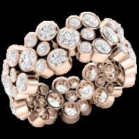 A lovely scattered diamond set ladies ring in 18ct rose gold