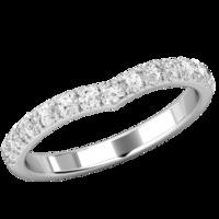 A Round Brilliant Cut diamond set wedding/eternity ring in palladium