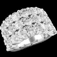 A stunning Round Brilliant cut diamond dress ring in platinum