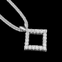 A stunning Round Brilliant Cut diamond pendant in 18ct white gold