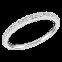 A stunning Round Brilliant Cut diamond eternity ring in 9ct white gold