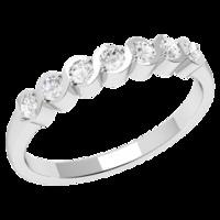 A stunning Round Brilliant Cut diamond eternity ring in 9ct white gold