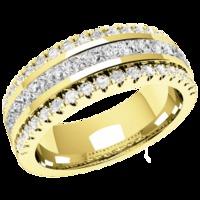 a breathtaking diamond set ladies wedding ring in 18ct yellow gold