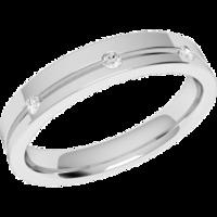 A stunning Round Brilliant Cut diamond set ladies wedding ring in 18ct white gold