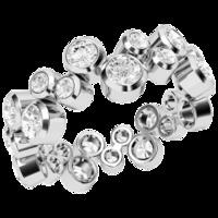 A lovely scattered diamond set ladies ring in 18ct white gold