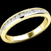 A stunning Round Brilliant Cut diamond set wedding/eternity ring in 18ct yellow gold