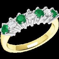 a luxurious round brilliant cut emerald diamond eternity ring in 18ct  ...