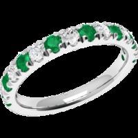 a beautiful round brilliant cut emerald diamond eternity ring in 18ct  ...