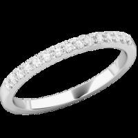 A Round Brilliant Cut diamond set wedding/eternity ring in palladium