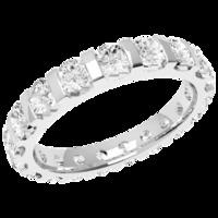 A stylish Round Brilliant Cut diamond eternity/wedding ring in platinum