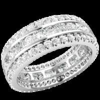 A breathtaking diamond-set ladies eternity/wedding ring in platinum