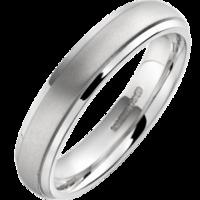 A beautiful ladies mixed finish wedding ring in platinum