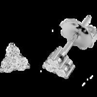 A beautiful pair of Round Brilliant Cut diamond earrings in 18ct white gold