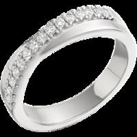 A stylish Round Brilliant Cut diamond eternity ring in 18ct white gold