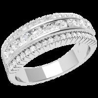 A beautiful Round Brilliant Cut diamond eternity/dress ring in 18ct white gold