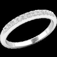 A Round Brilliant Cut diamond set wedding/eternity ring in platinum