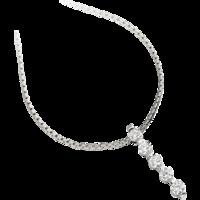 A stunning five stone diamond necklace in 9ct white gold