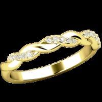 A Round Brilliant Cut diamond set wedding/eternity ring in 18ct yellow gold