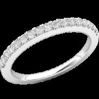 A classic Round Brilliant Cut diamond set wedding/eternity ring in 9ct white gold