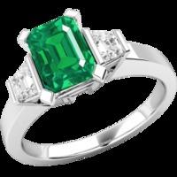 A stunning Emerald & diamond ring in platinum