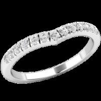A Round Brilliant Cut diamond set wedding/eternity ring in palladium