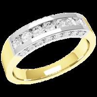 A stunning Round Brilliant Cut dress diamond ring in 18ct yellow & white gold