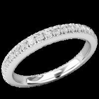 A stylish Round Brilliant Cut diamond wedding/eternity ring in 18ct white gold