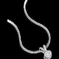 A classic Round Brilliant Cut diamond necklace in 9ct white gold