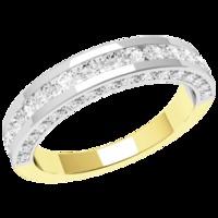 A beautiful Round Brilliant Cut diamond eternity ring in 18ct yellow & white gold