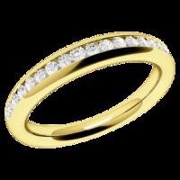 A classic Round Brilliant Cut diamond set ladies eternity/wedding ring in 18ct yellow gold
