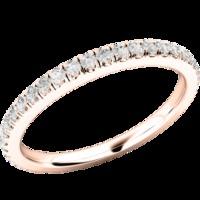 A stunning Round Brilliant Cut diamond full eternity/wedding ring in 18ct rose gold