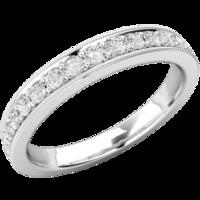 A stunning Round Brilliant Cut diamond eternity/wedding ring in 18ct white gold