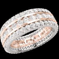 A breathtaking diamond-set ladies eternity/wedding ring in 18ct rose & white gold