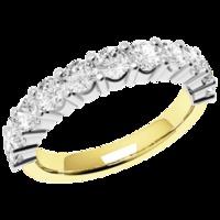a stunning round brilliant cut diamond eternity ring in 18ct yellow wh ...