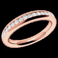 A classic Round Brilliant Cut diamond set ladies eternity/wedding ring in 18ct rose gold