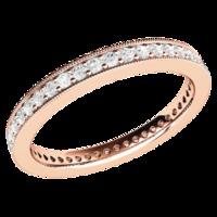 A stunning Round Brilliant Cut full diamond eternity/wedding ring in 18ct rose gold