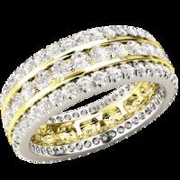 A breathtaking diamond-set ladies eternity/wedding ring in 18ct yellow & white gold