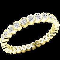 A chique Round Brilliant Cut diamond set ladies full eternity/wedding ring in 18ct yellow gold