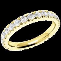 a classic round brilliant cut diamond set eternitywedding ring in 18ct ...