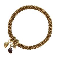 A Beautiful Story-Bracelets - Jacky Garnet Bracelet - Gold