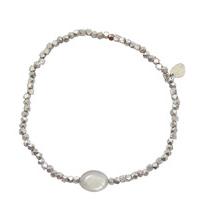 A Beautiful Story-Bracelets - Celebrate Grey Moonstone Bracelet - Silver