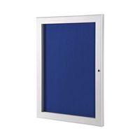 A0 LOCKABLE OUTDOOR PIN BOARD WITH BLUE FELT