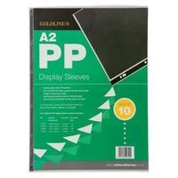 A2 Display Sleeves Polypropylene Reinforced 150 Micron 6 Hole Clear