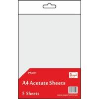 A4 Pack Of 5 Acetate Sheets