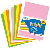 a4 bright coloured card per 3 packs