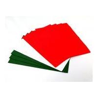 A4 Christmas Craft Felt Fabric Pack Red, White & Green