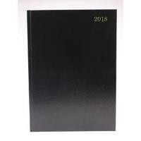 a4 2 pages per day 2018 black desk diary kf2a4bk18